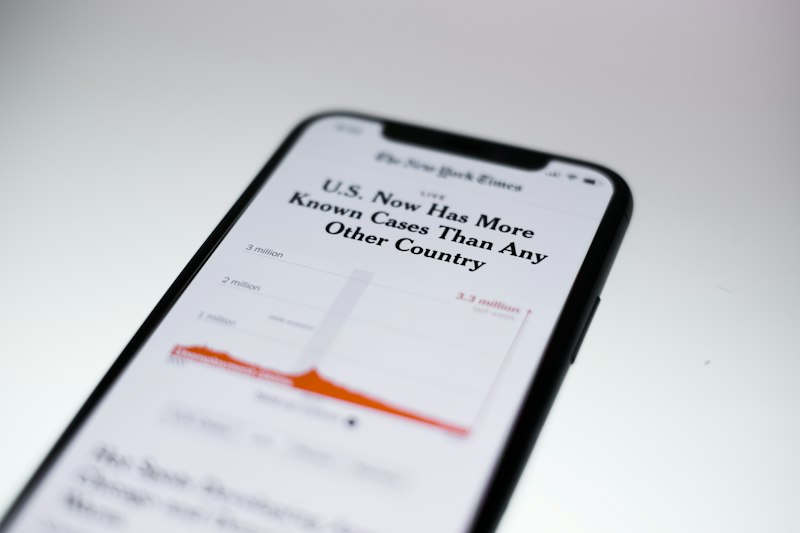 News story open on a phone