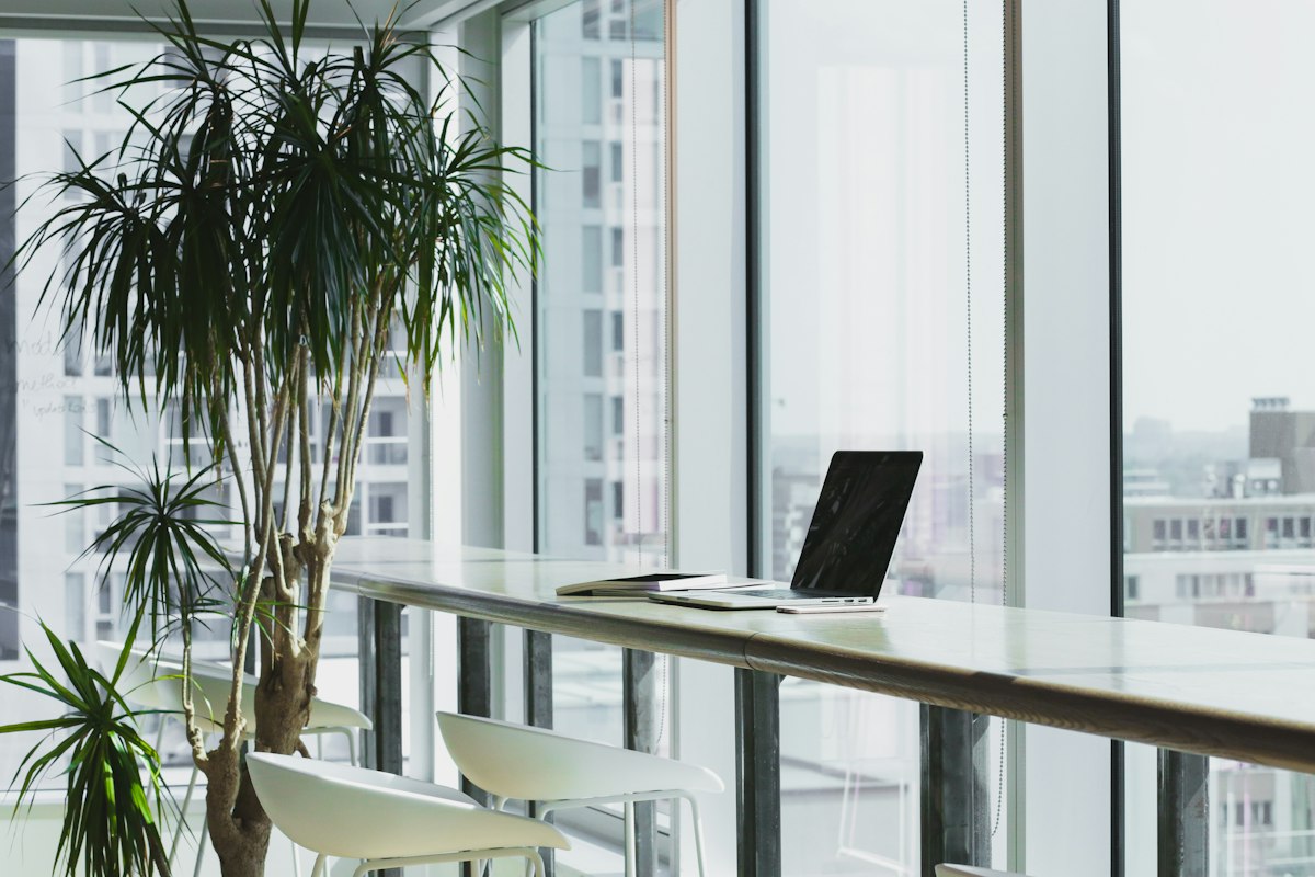 Bright modern office workspace